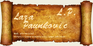 Laza Paunković vizit kartica